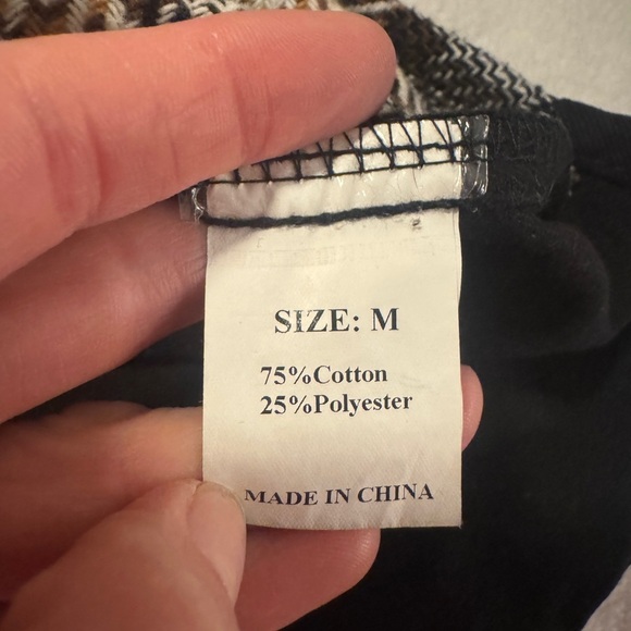 Source Unknown Black and White Plaid Jean Jacket - Picture 3 of 5